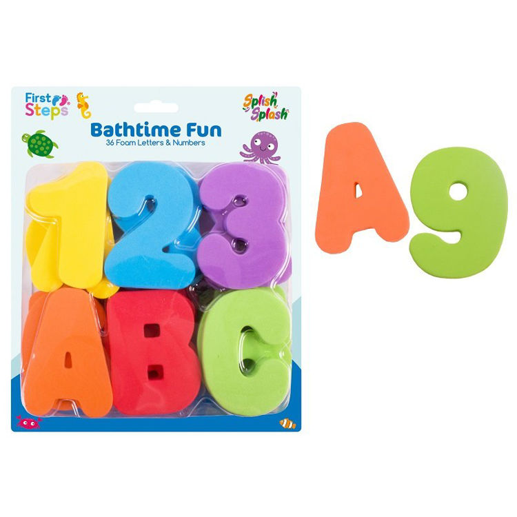 Picture of FS648: 36 PIECES CHILDRENS BATH LETTERS & NUMBERS